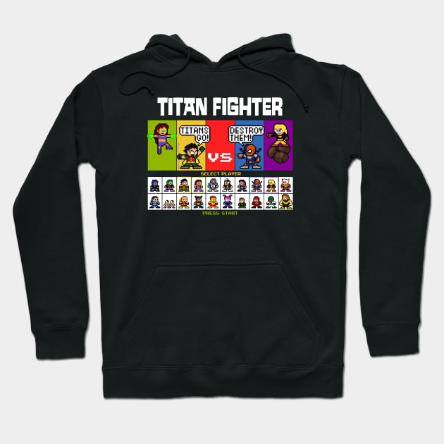 8-Bit Titan Fighter Hoodie by 8-BitHero